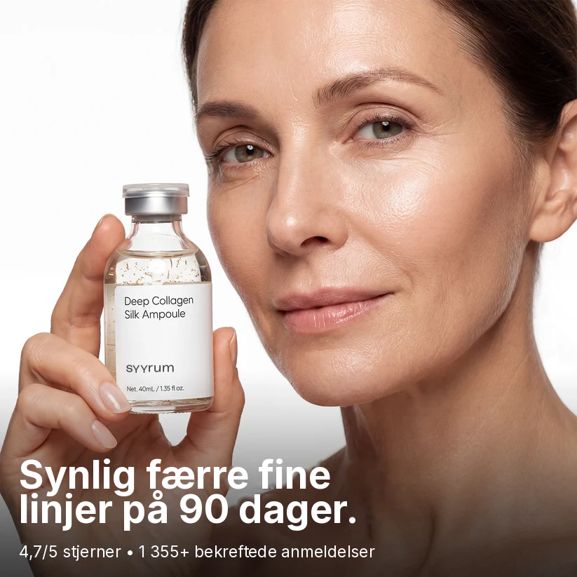 SYYRUM ampulle med synlig færre fine linjer på 90 dager